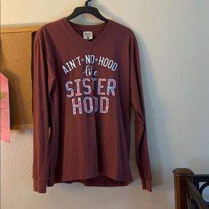 maroon long sleeve